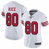 Women Nike 49ers 80 Jerry Rice White Color Rush Vapor Untouchable Limited Jersey,baseball caps,new era cap wholesale,wholesale hats
